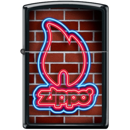 Zippo 2024 Zippo Custom Neon Flame Brickwal Black Matt ZIP-218CI017911